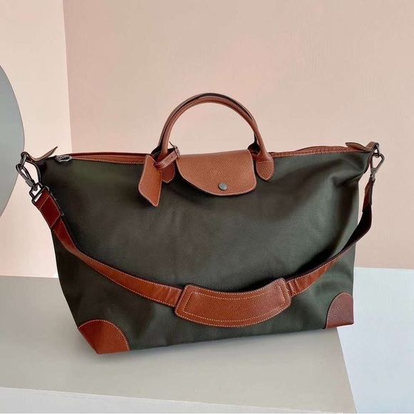 Longchamp Bags Longchamp Boxford Large Duffle Bag Brown Poshmark